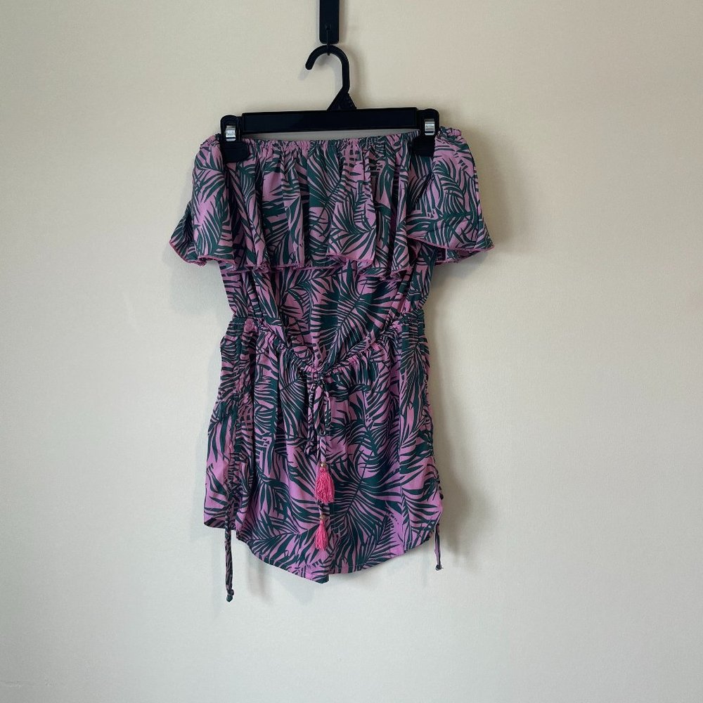 Tropical Strapless Romper